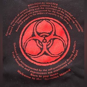 Long sleeve black shirt with biowaste logo. Perfect Halloween shirt